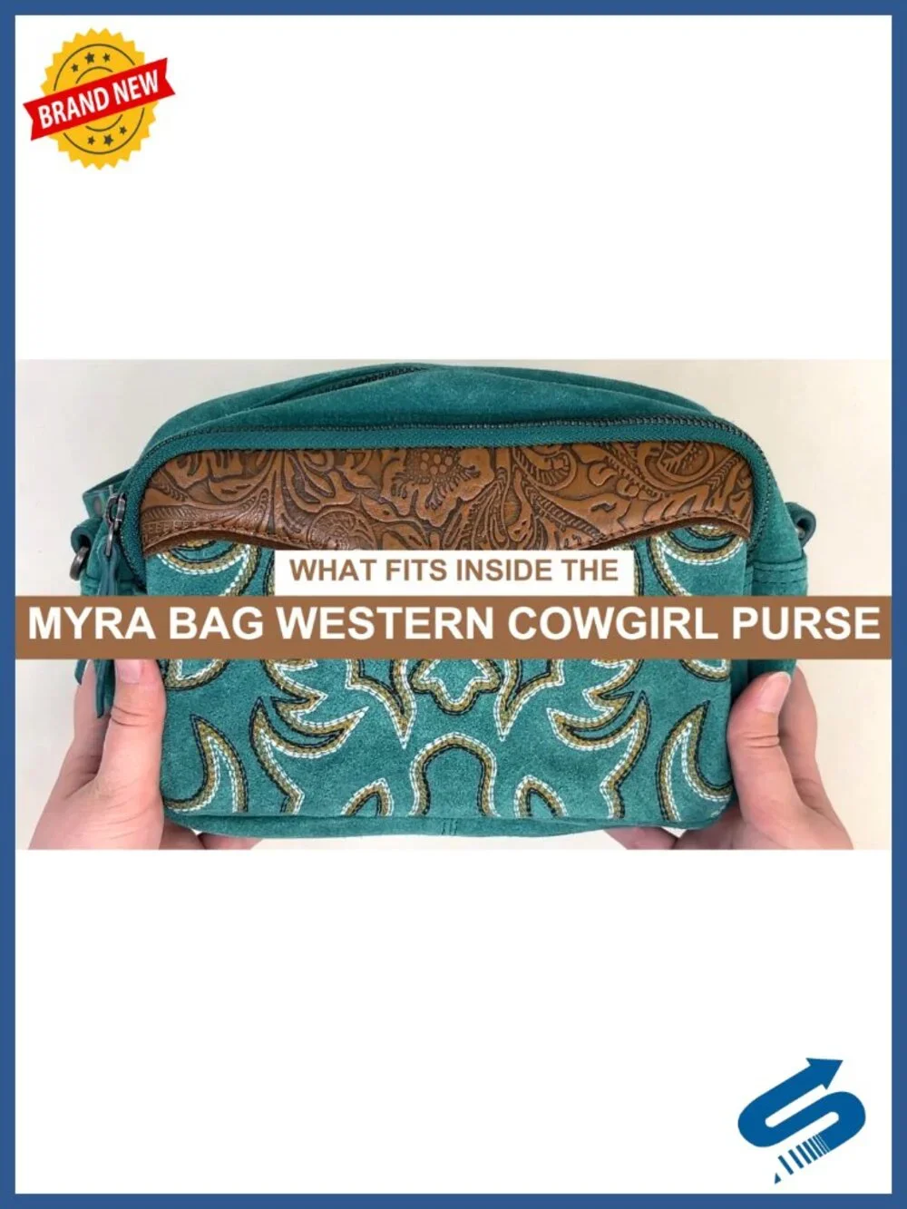 Western Leather Crossbody Bag with Embroidery - Boho Country Shoulder Purse